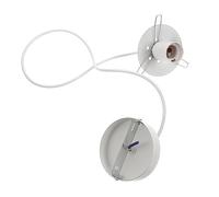 Uonlytech Portalampada E27 in Pvc Attacco a Vite, Portalampada Sospeso per Lampadari in Rattan e Bambù, Accessorio per Lampade a Soffitto da 220v Design a Tre Punte e Superficie Liscia,