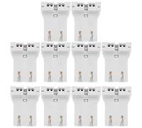Uonlytech Portalampada Fluorescente T8 T12 Base in Pc, Porta Lampada Sostitutivo a U, Accessorio per Luce da Casa e Ufficio, Confezione da 10 Pezzi