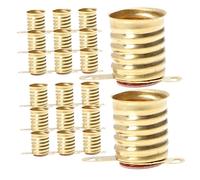 Uonlytech Portalampada in Rame E10 Base Oro per Test Elettrici, 50 Pezzi, Adattatore per Piccole Lampadine a Vite, per Laboratori Scientifici Scolastici
