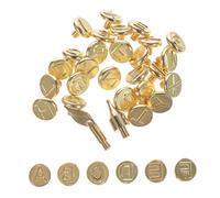 Uonlytech Punte per Bruciatura Alfabeto Timbri per Lettere Punta per Pirografia su Legno o Pelle Strumento per Intaglio Fai da Te Trasferimento per Incisione