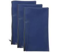 Uonlytech Sacchetti Porta Contanti in Pu con Zip 3 Pezzi Borsa Portadocumenti Multiuso Capacità Ampia per Personale Bancario e Insegnanti