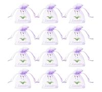 Uonlytech Sacchetti Vuoti per Lavanda in Garza Coulisse Set da 30 Pezzi Sacchetti Piccoli Traspiranti per Aromaterapia e Profumazione Casa per Armadi Viaggi e Bomboniere