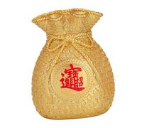 Uonlytech Salvadanaio in Resina Dorata a Forma di Sacchetto Portadenaro Grande Vaso Decorativo Stabile Fondo Piatto Contenitore Creativo per Risparmio e Ornamento da Scrivania