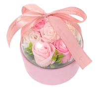 Uonlytech Sapone Forma di Fiore Rosa Artificiale in Scatola Regalo Floreale per Donna Moglie Sapone ai Petali di Rosa per Bagno e Corpo per Compleanni Natale San