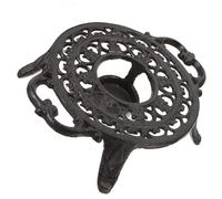 Uonlytech Scaldacandele in Ghisa Porta Bollitore Vintage Treppiede per Teiera e Caffettiera con Piastra Riscaldante un Fuoco per Tè, Latte e Bevande Calde, Supporto Stabile per Uso