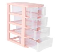 Uonlytech Scatola Portaoggetti Trasparente Cassetti a Livelli, Mobiletto Organizer per Scrivania in Plastica, Custodia per Trucco Antipolvere Multifunzionale per Ufficio e Casa