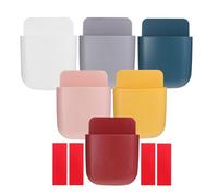 Uonlytech Scatole Portaoggetti da Parete in Abs 6 Pezzi Multicolore Supporto per Caricabatterie Telefono e Organizer per Telecomandi Condizionatore Camera da Letto
