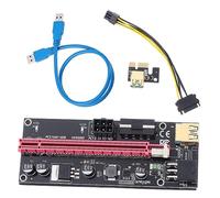 Uonlytech Scheda Adattatore Pcie Riser 1x a 16x Doppio Connettore 6pin e Struttura in Lega, Riduce Carico della Scheda Madre e Compatibile Tutti i Sistemi