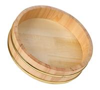Uonlytech Secchio di Legno per Riso Sushi, Semplice e Leggero, Color Cachi | Stampo per Sushi Roll, Superficie Liscia e Facile da Pulire, Uso Versatile per Riso e Servizio