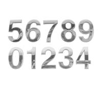 Uonlytech Set 10 Pezzi Numeri Civici 5 CM in Metallo Elettroplaccato Targhe Porta Numeriche per Casa e Hotel Numeri Adesivi Resistenti per Segnaletica Numero Locale