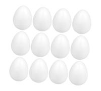Uonlytech Set 12 Uova di Polistirolo Bianche 12 Cm per Decorazioni Pasquali Fai da Te Lavoretti Creativi Artigianali per Ragazzo Ragazza e Scuola