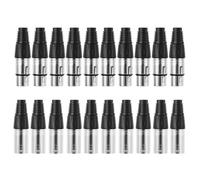 Uonlytech Set 20 Pezzi Presa Audio Xlr 3 Pin Connettori Maschio e Femmina Tipo Saldatura per Microfono Altoparlante e Illuminazione Dmx Ricambio Durevole per Impianti Audio Professionali