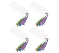 Uonlytech Set 20 Pezzi Segnalibri Trasparenti in Acrilico con Nappe Colorate Segnapagina Vuoti Rettangolari Infrangibili e Impermeabili per Lavori Artigianali Fai da Te e Lettura