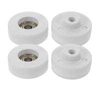 Uonlytech Set 4 Ruote Carrello Sospeso per Serra Zincate, Rulli per Porte Scorrevoli Resistenti alle Intemperie, Pulegge per Binari Tubolari ad Alta Capacità per Ortaggi e Fiori