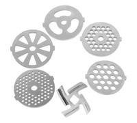 Uonlytech Set 6 Accessori per Tritacarne in Acciaio Inox Piastre Forate 7Mm e 83Mm Lame e Dischi per Macinare Carne Utensili per Preparare Salsicce e Ripieni Compatto per Uso Domestico
