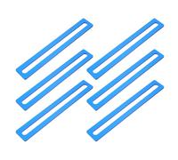 Uonlytech Set 6 Segnalibri di Lettura Guidata in Acrilico Blu, Strisce Sovrapposizione per Dislessia Righello Tracciamento, Accessori per Lettura per Adulti e Scuola