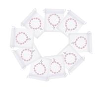 Uonlytech Set Bomboniere Battesimo e Prima Comunione 40 Pezzi con Braccialetti Rosario Perle Finte e Sacchetti Organza 10x12 Cm per Eventi Religiosi e Feste Cristiane