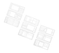 Uonlytech Set da 3 Stencil Riutilizzabili per Planner e Diario Modelli di Stencil per Dischi Compatibili con Quaderni a Griglia per Organizzazione Quotidiana e Monitoraggio Obiettivi