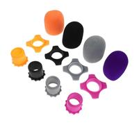Uonlytech Set Da 4 Copertura Antivento in Spugna per Microfono Anello in Silicone Antiscivolo e Antiurto, Protezione Efficiente Contro Rumori e Urti per Ktv e Spazi Didattici