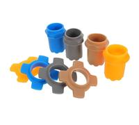 Uonlytech Set da 4 Coperture Protettive in Silicone Antiurto per Microfono Wireless Anelli Anti-Rotolamento e Manicotti Inferiori per Microfoni Portatili Accessori per Microfoni Karaoke