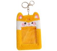 Uonlytech Set di carte rana cartone animato protettore Carino manica protettori Copertina bustine carte cordino graziose copertine per carte Porta della carta d'identità Peluche Giallo