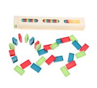 Uonlytech Set Domino Educativo 100 Blocchi Resistenti in Plastica e Clip Per Bambini, Gioco Didattico Per Sviluppare Coordinazione Occhio-mano e Abilità Sociali, Per Uso Domestico e Creativo