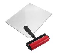 Uonlytech Set per Stampa con Piastra in Gel e Rullo Artistico in Plastica Riutilizzabile, Applicazione Uniforme Dell'inchiostro e Trama Raffinata per Monoprinting su Tessuti e Biglietti