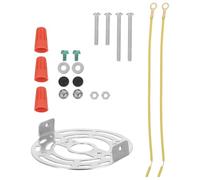 Uonlytech Set Staffe di Montaggio per Apparecchi di Illuminazione con Piastra per Barra Trasversale Rotonda Supporto Stabile con Orecchie Integrate per Plafoniera Applique da Parete e