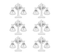 Uonlytech Spilla da avvocato giudice da 6 pezzi - Spilla da bavero in metallo - Distintivo da colletto Bilancia - Accessori per gioielli da camicia per giudice, gioielli per facoltà di giurisprudenza