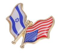 Uonlytech Spilla US e Israele Amicizia Pin Bandiera Doppia Smaltata Accessorio Versatile per Giacche Cappelli e Borse Simbolo di Orgoglio e Storico