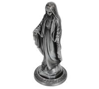 Uonlytech Statua della Madonna in Lega di Zinco Argento Forma Realistica e Durata, Decorazione Religiosa per Soggiorno e Chiesa