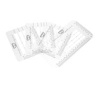 Uonlytech Stencil per Buste Trasparenti in Plastica Flessibile 4 Pezzi, Modello Guida al Lettering Antiriflesso per Scrittura Indirizzo, Materiale Scolastico Resistente e Riciclabile