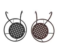 Uonlytech Supporti Portavasi da Balcone in Metallo Resistente, Set 2 Pezzi Portafiori Ringhiera Sospesa per Giardinaggio e Decorazione Balcone, per Piante Pensili e Spazi Esterni