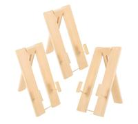 Uonlytech Supporto per Ventaglio in bambù Pieghevole da 18,5 Cm, Espositore Porta Ventaglio da 3 Pezzi, Base Decorativa Portatile per Ventagli Giapponesi e Cinesi, per Casa, Ufficio