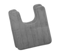 Uonlytech Tappetino da Bagno U Forma in Cotone Assorbente 2 Pezzi Memory Foam Lento Ritorno Antiscivolo per Toilette e Casa