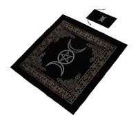 Uonlytech Tovaglia Tarot in Antiscivolo con Borsa per Carte Magiche Altare Divinazione Lavabile e Antistatica per Giochi di Tarocchi Celtici