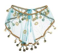 Uonlytech Velo per Danza del Ventre Tribale Copricapo con Frange Stile Indiano Accessorio per Costume Maschera con Velo per Balli in Maschera Spettacoli di Danza o Feste Tema