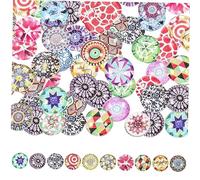 Uonlytech Vetro Cabochon per Gioielli Fai da Te Lisa e Resistente per Accessori Handmade per Bracciali Orecchini e Decorazioni Creative