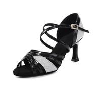 Uonpie Scarpe da Ballo Latino Americano per Donne Punta Aperta Tacco 7.5 cm