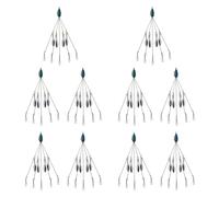 Uooduby 10X Umbrella Rigs per Stripers Fishing, Kit per Esche da Pesca nel Acqua Swimbait Rig, Blu