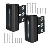 Uooduby 2pack Blocco di Rinforzo per la Sicurezza Domestica per Porte Lucchetto di Sicurezza A Prova di Bambino Blocco Porta Casa per Prevenire L'Ingresso Non Autorizzato per Sicurezza Bambini Nero