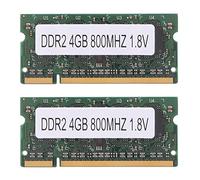 Uooduby 2PCS DDR2 4GB 800Mhz Laptop Ram PC2 6400 2RX8 200 pin SODIMM per la memoria del computer portatile