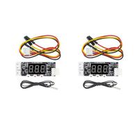 Uooduby 2X 12V PWM 4-Wire Controllo della Temperatura della Ventola Regolatore di velocità Modulo di Riduzione del Rumore del Telaio Supporto Controllo della velocità della Ventola