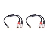 Uooduby 2X Jack Femmina Stereo da 3,5 mm Un Dual-XLR Spina Un 3 Pin Sdoppiatore Un Y Audio OFC Aux Microfono da 3,5 mm Un XLR Y Un 3 Pin