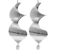 Uooduby 2X Scacciaspiriti Un Spirale Decorativa nel Metallo da Appendere All'Aperto, Scacciaspiriti Un Spirale 3D da Appendere al Cortile del Giardino