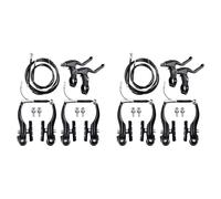 Uooduby 2X Set Completo per Mountain Bike da Bicicletta da, Freno Un V + Cavi Esterni + Leva + Freno Anteriore e Posteriore Accessori per Freni Bici
