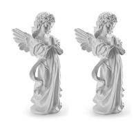 Uooduby 2X Statuetta di Un in Preghiera - Figurina Scolpita in Resina Dipinta A Mano da 7,5 Pollici per La Decorazione della Casa o Il Giardino, Regali per La Prima Comunione