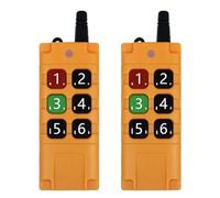 Uooduby 2X Wireless Industriale Ad Alta Potenza Impermeabile e Anticaduta Chip EV1527 ASK 2000M A Lungo Raggio 433 Mhz 6 Pulsanti