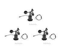 Uooduby 3X 0-70M / S Sensore di Velocità del Segnale di Uscita Tipo di Impulso Sensore di Velocità del un Tre Tazze Anemometro DC5-30V