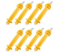 Uooduby 8-Pack Maniglia In Gomma per Cancello Elettrico, Molla per Cancello Elettrico, Maniglia In Plastica Isolante, Maniglia Gialla In Gomma per Cancello, Accessori di Ricambio per Recinti Elettrici